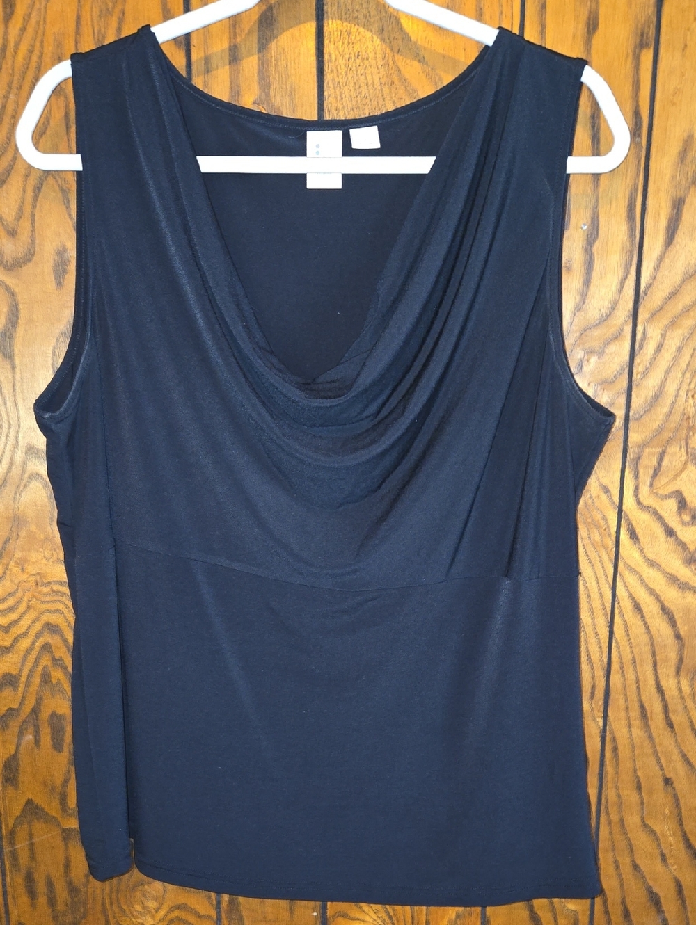 Apt. 9 Black Drape Neck Sleeveless Camisole